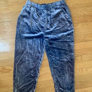 Anthropologie velvet jogger pant